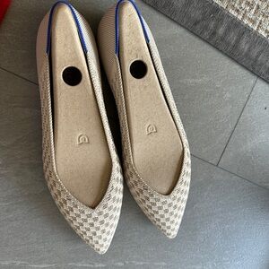 Rothy's Beige and Blue Women's Flats